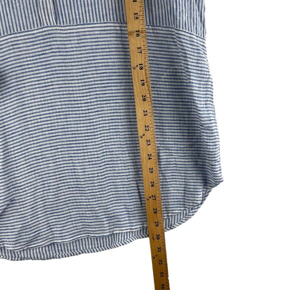 BeachLunchLounge Collection Micro Stripe Tunic SZ SM Cotton/Linen EUC💗 - Picture 4 of 8